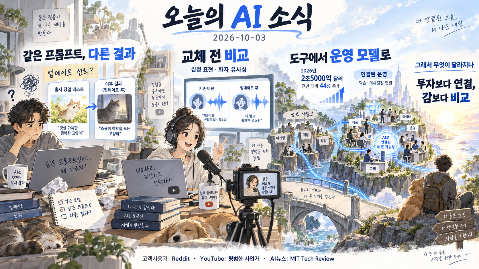 오늘의 AI 소식 인포그래픽 · 2026.10.03